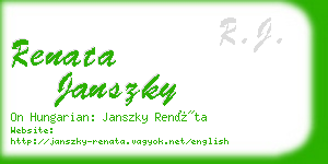 renata janszky business card